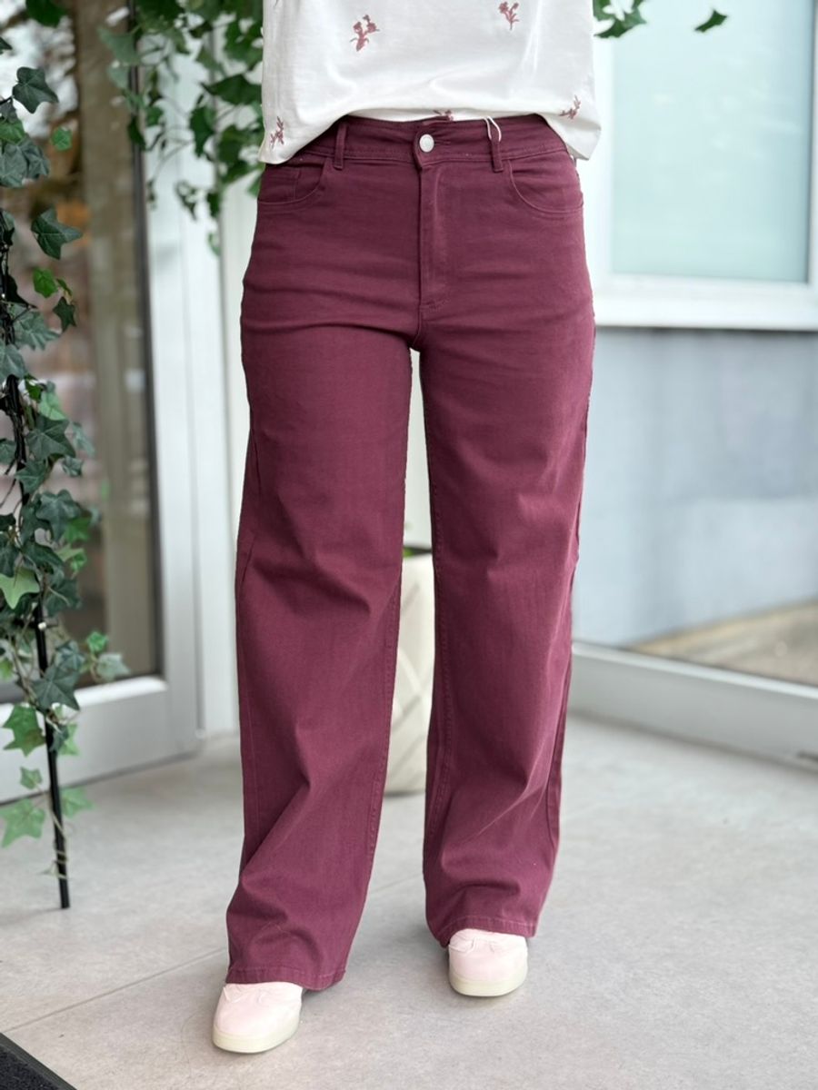 CHIA SOLID JEANS - PLOMME
