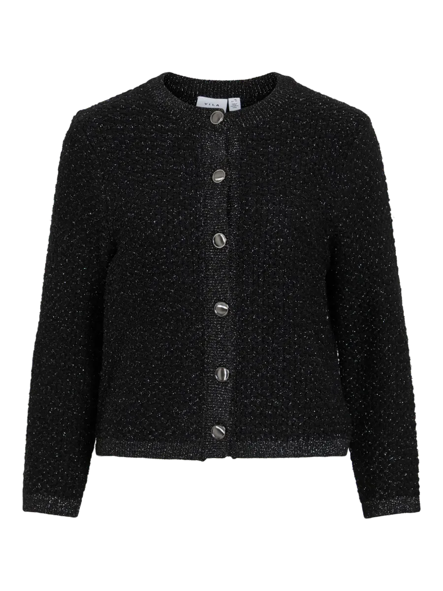 MALAY CARDIGAN M/GLITTER - SORT 