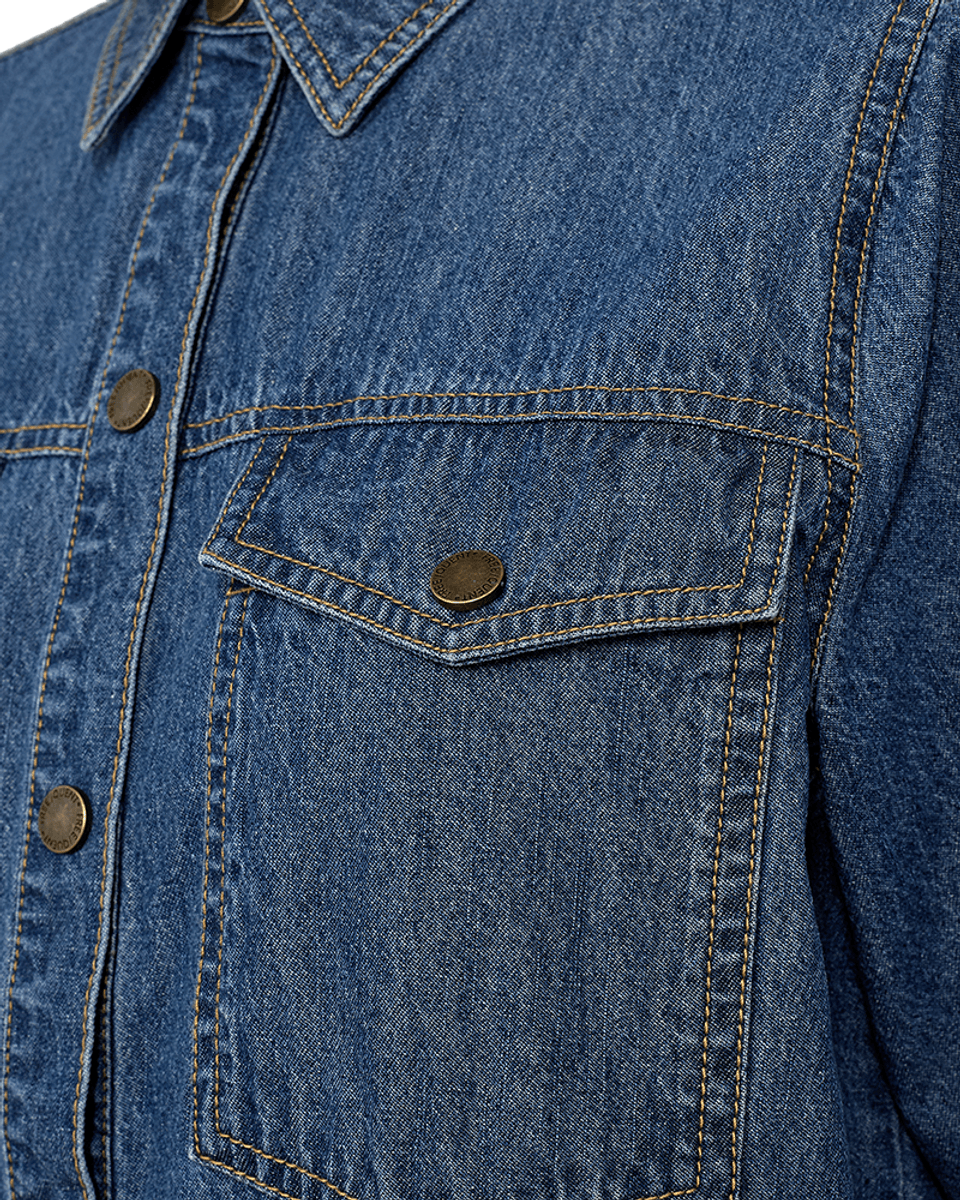 LISEA KJOLE - MEDIUM BLUE DENIM