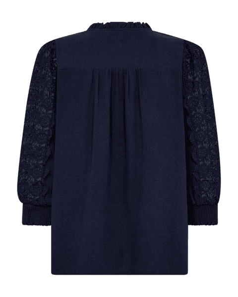 Bilde av LARA BLUSE M/EMBRO - NAVY