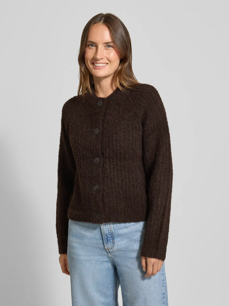 CARMEN STRIKKET CARDIGAN - BRUN