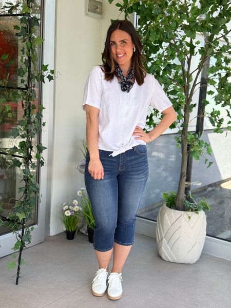 Hovedbilde JANNI JEANS CAPRI  - MEDIUM BLUE VASK