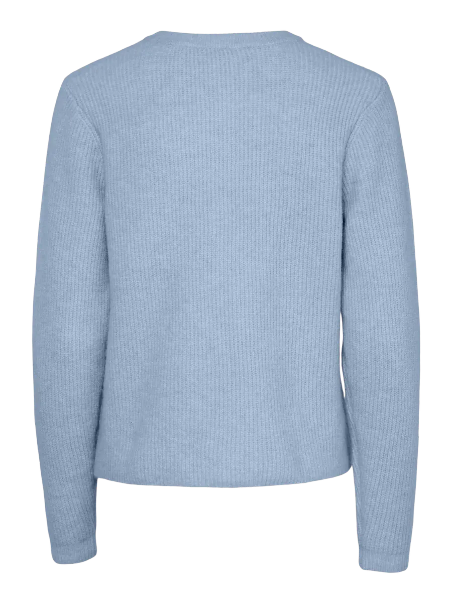 SILLY CARDIGAN M/LANG ERM - LYS BLÅ MELERT
