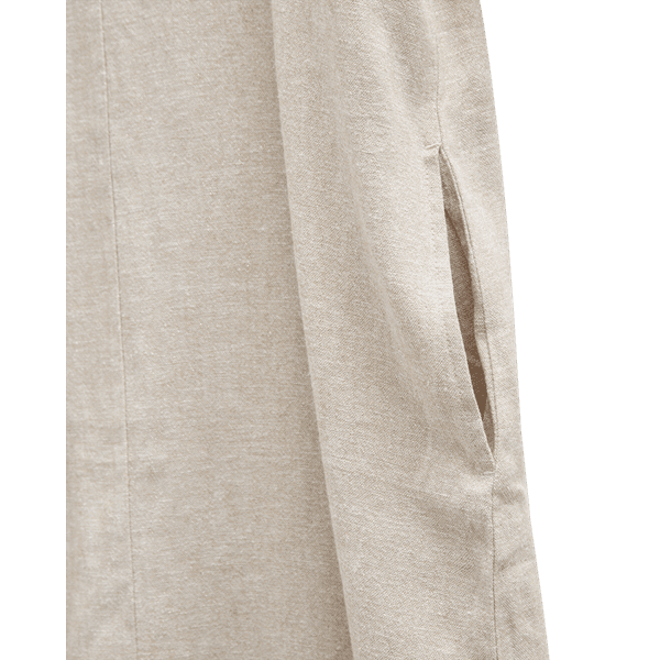 Hovedbilde LAVASI LIN/VISCOSE KJOLE - SAND METALLIC