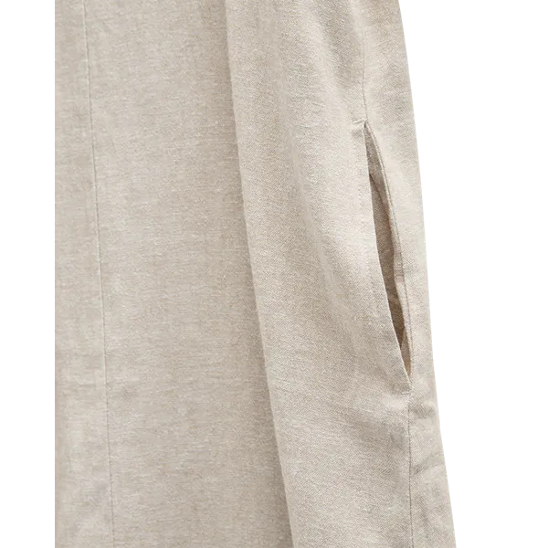 Hovedbilde LAVASI LIN/VISCOSE KJOLE - SAND METALLIC