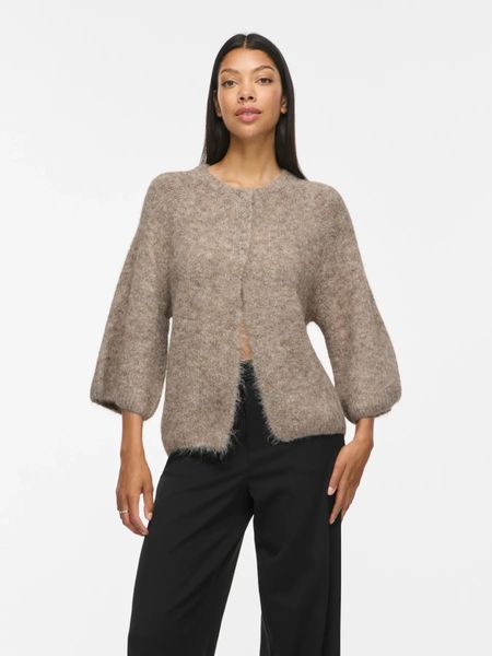 Hovedbilde BOWS 3/4 KNIT CARDIGAN M/METALL KNAPPER - CAMEL ...