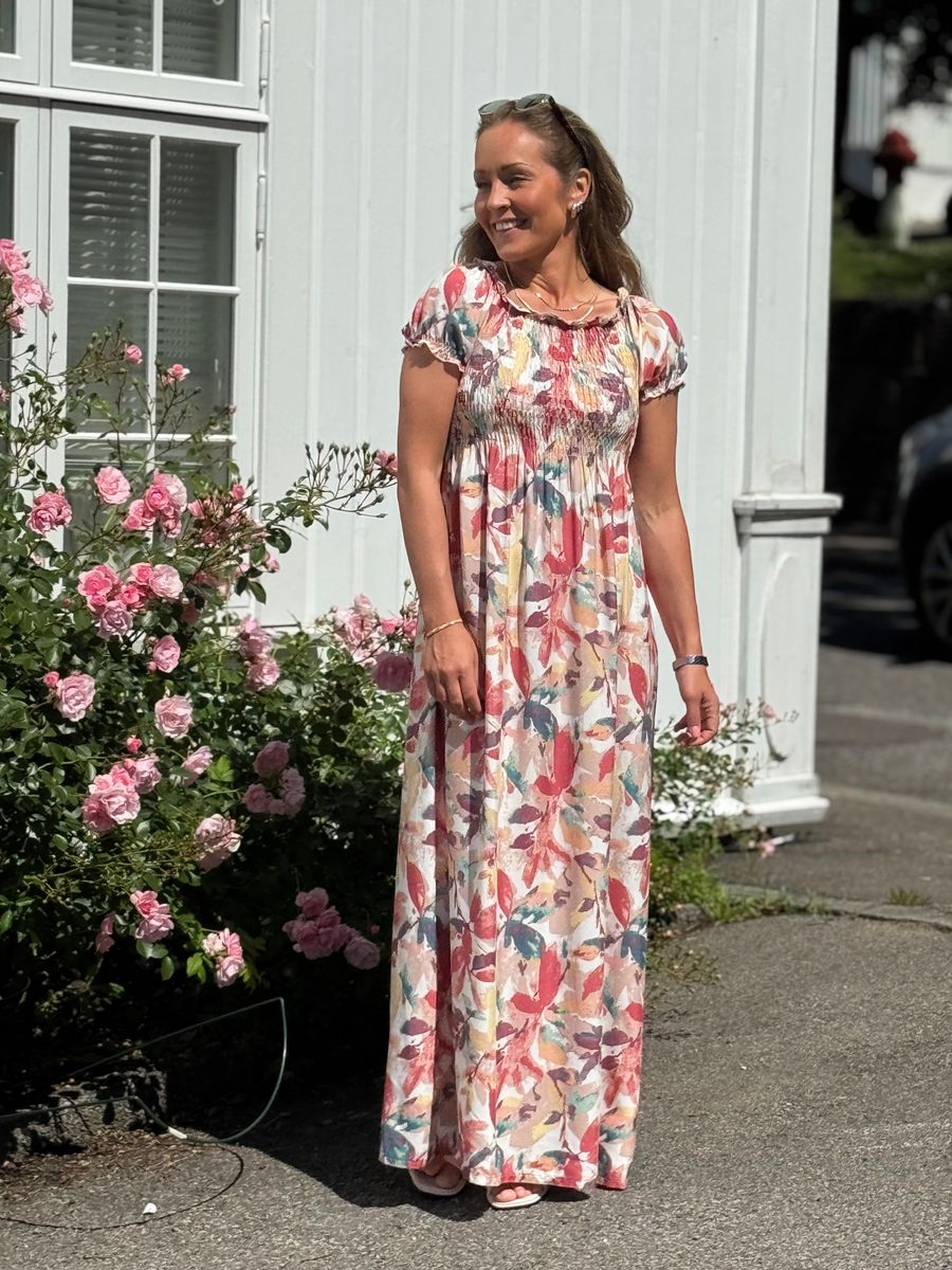 LISE MAXI DRESS - CORAL MIX
