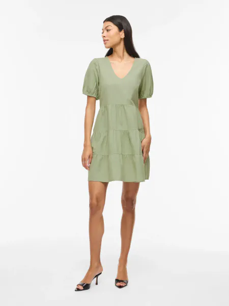 Hovedbilde PRISILLA KJOLE V/HALS - LINDEGRØNN