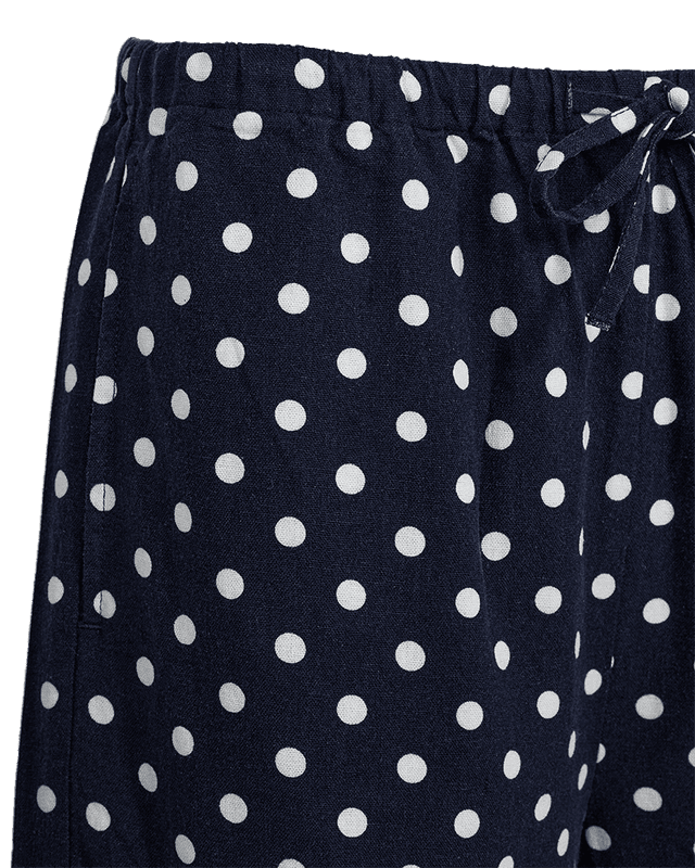 LAVISCO SHORTS M/DOTS - NAVY/HVIT