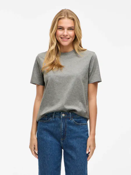 Hovedbilde NORA T-SHIRT - GRÅMELERT