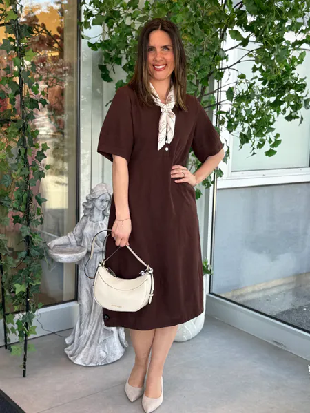 Hovedbilde LAVA KJOLE V-HALS - BRUN