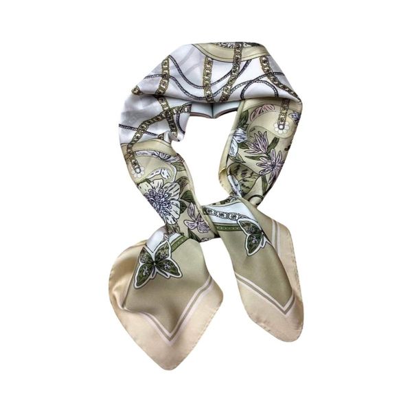 Hovedbilde SKJERF SILKELOOK - LYS OLIVEN / OFFWHITE