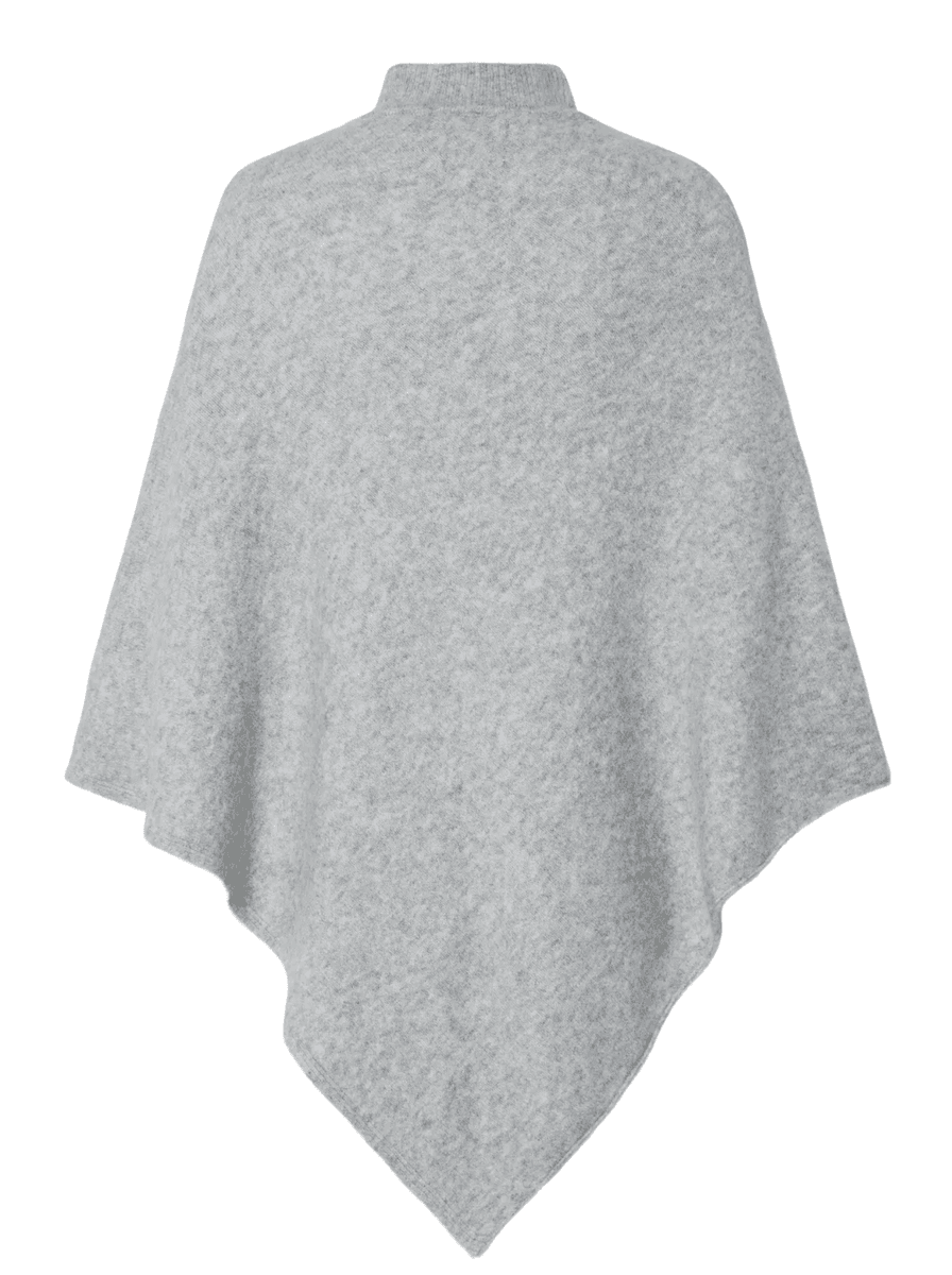 FORTUNA PONCHO - GRÅ MELERT