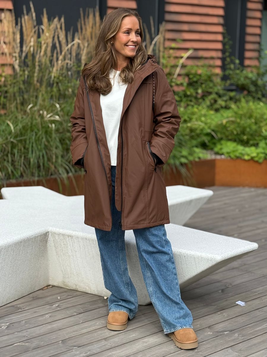 RAIN JAKKE - BRUN