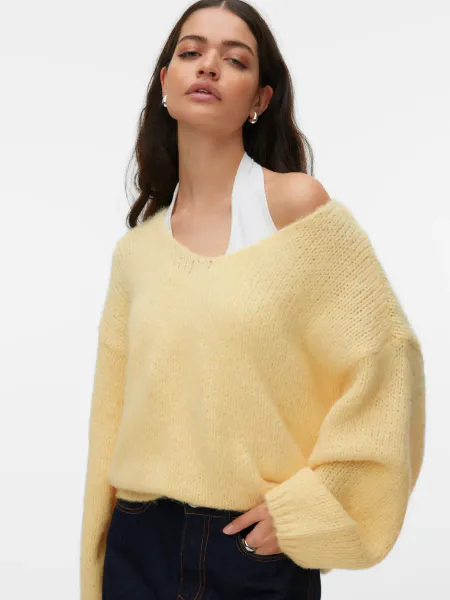 Hovedbilde MAYBE GENSER V-HALS - GUL