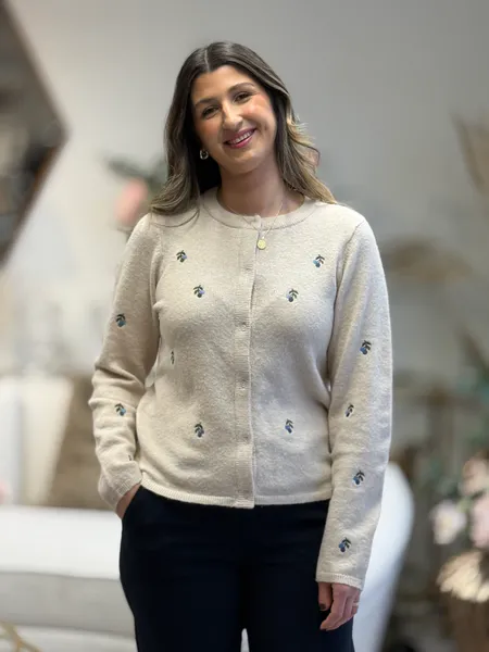 Hovedbilde SEBORA CARDIGAN - CREAM