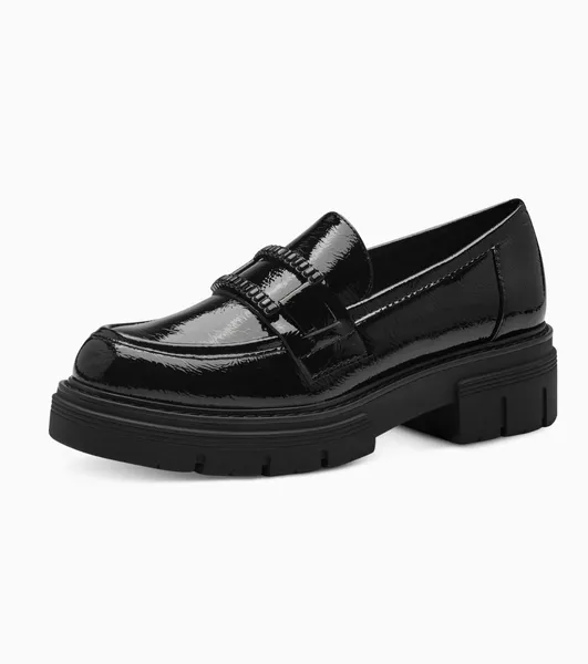 Bilde av LOAFER M/ SORT SPENNE - SORT PATENT