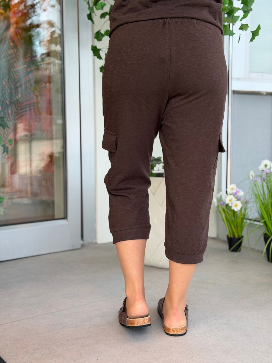 SABINA JERSEY CAPRI - BRUN