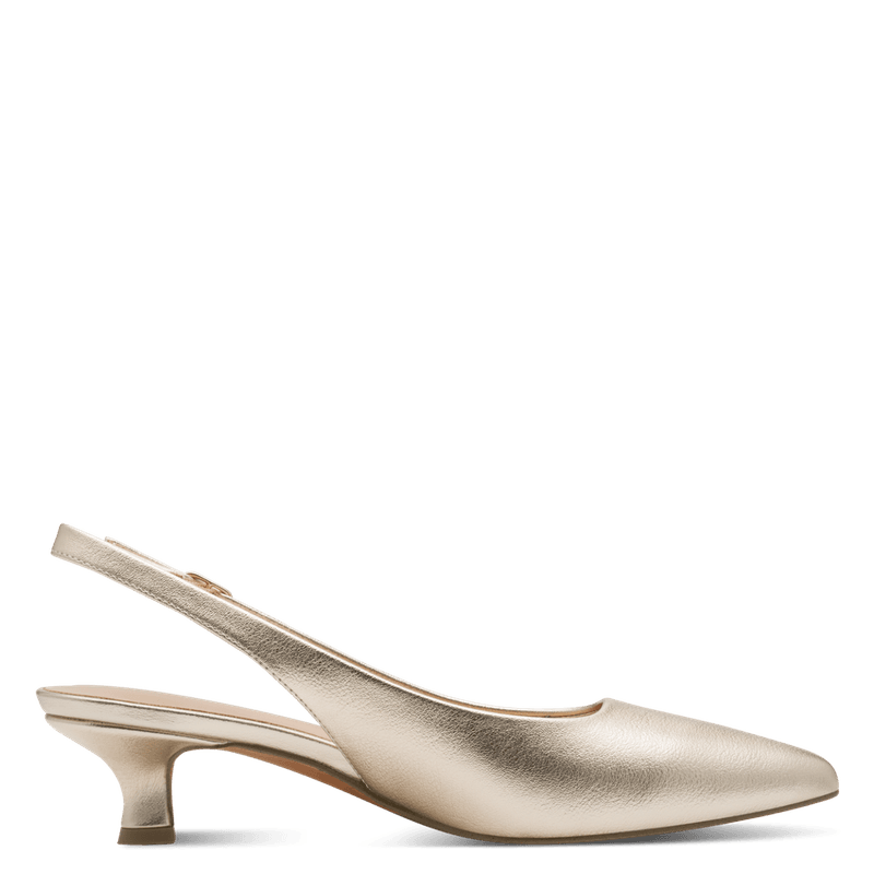 PUMPS SNERTEN HÆL M/SLINGBACK - GULL