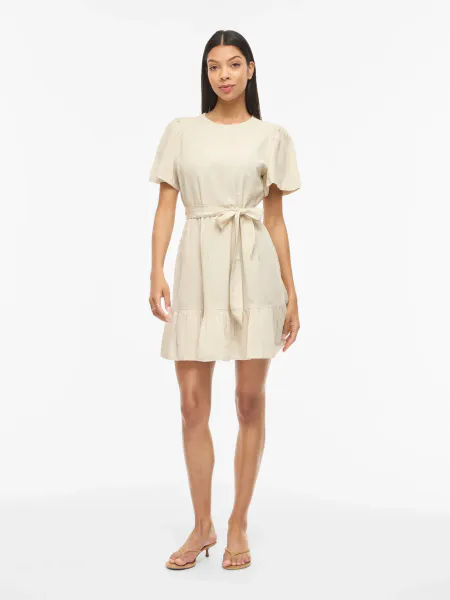 Hovedbilde PRISILLA KJOLE M/KNYTEBÅND - NATURAL