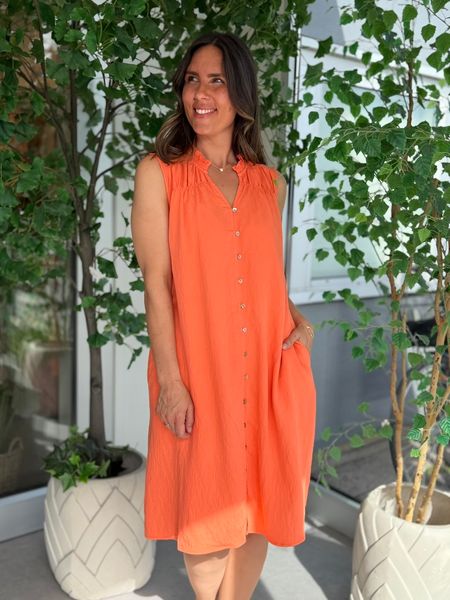 Hovedbilde ALLY ERMLØS KJOLE - ORANGE