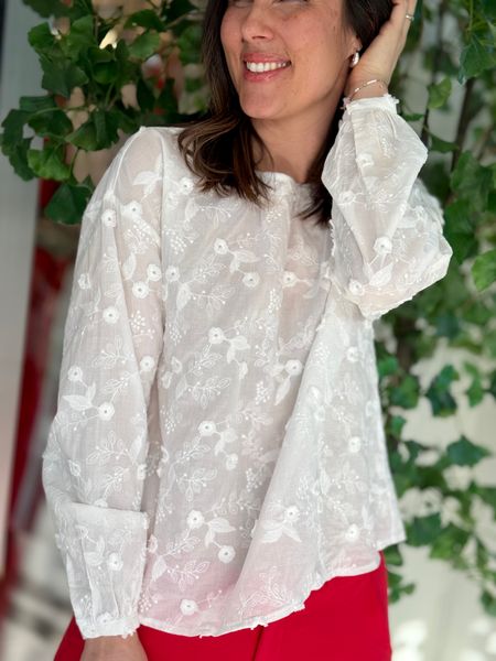 Hovedbilde SIMONE EMBRO BLUSE - HVIT