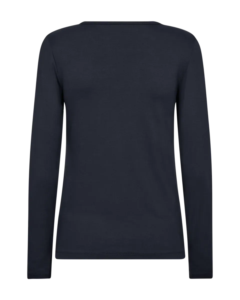 LIANA TOPP M/RUND HALS - NAVY