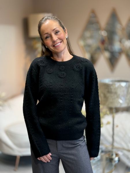 Hovedbilde STOKKE STRIKKEGENSER M/DEKOR - SORT