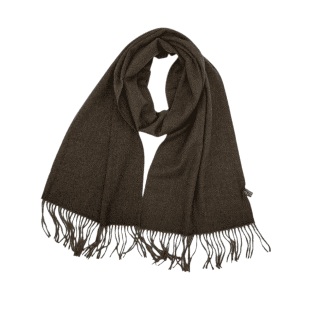 SKJERF VISCOSE ENSFARGET - BRUN