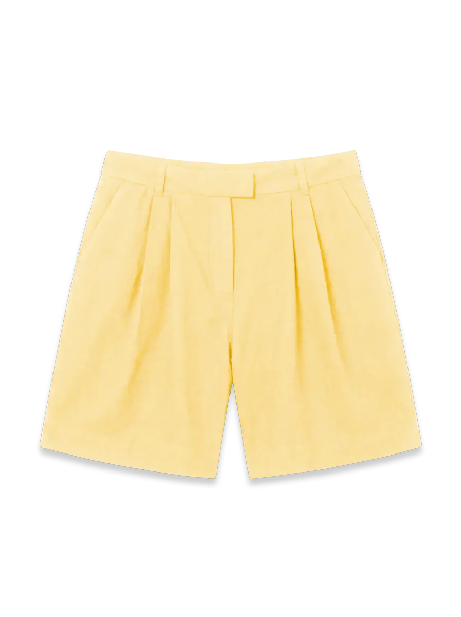 MARLEY LIN/VISCOSE SHORTS  - GUL