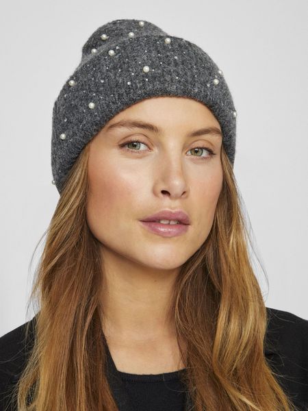 Hovedbilde SUMM LUE M/PERLER - KOKSGRÅ