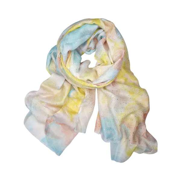 Hovedbilde SKJERF LANGT ABSTRAKT - GUL/AQUA/OFFWHITE