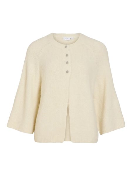 Hovedbilde BOWS 3/4 KNIT CARDIGAN M/METALL KNAPPER - CREAM