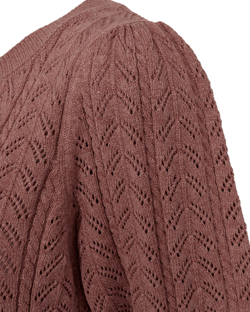 CLARRY GENSER RUND HALS - ROSE BROWN