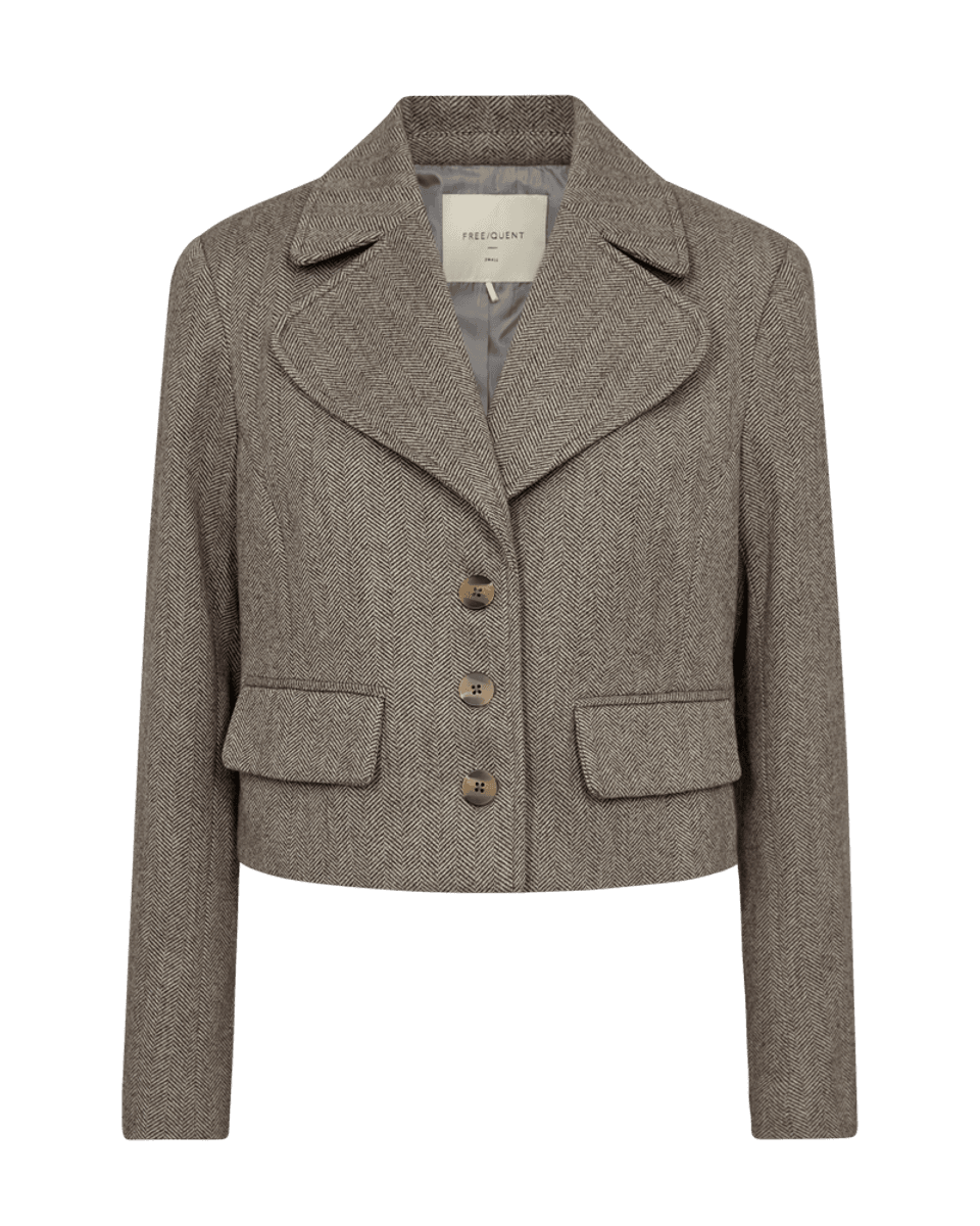 SILLEN JAKKE - GRÅ MELERT