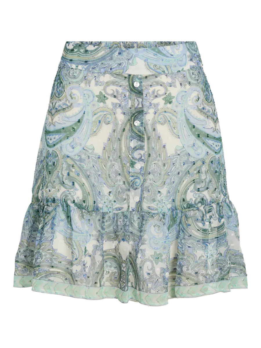 PRAYA SKJØRT - AQUA / BLÅ PRINT