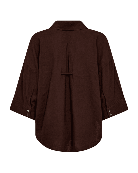 Hovedbilde LAVA LIN/VISCOSE SKJORTE 3/4 ERM - BRUN