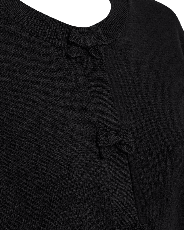 TESSA CARDIGAN M/BOW - SORT
