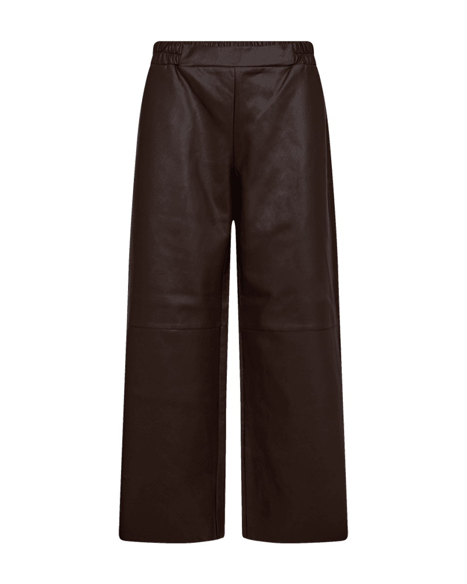VEGGY SKINNLOOK BUKSE - BRUN