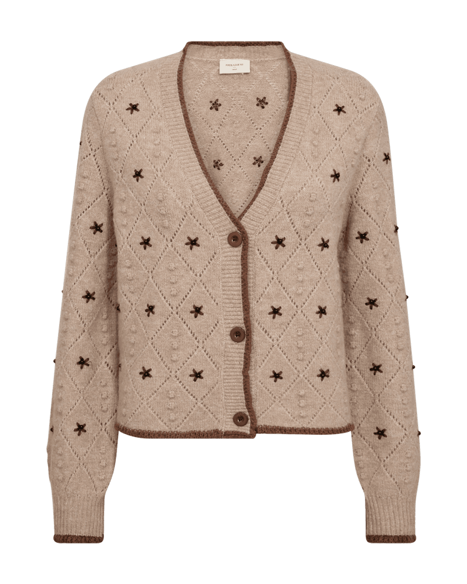 STOKKE CARDIGAN - TAUPE/MOCCA