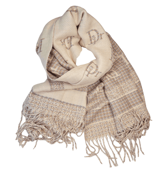 Hovedbilde SKJERF RUTING M/FRYNSER - SAND/CREAM