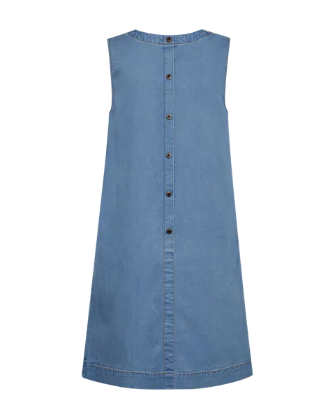 Hovedbilde SOLDA ERMLØS KJOLE - LYS DENIM