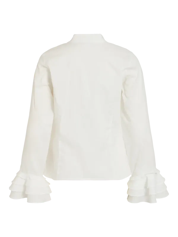LULA FRILL SKJORTE - OFFWHITE