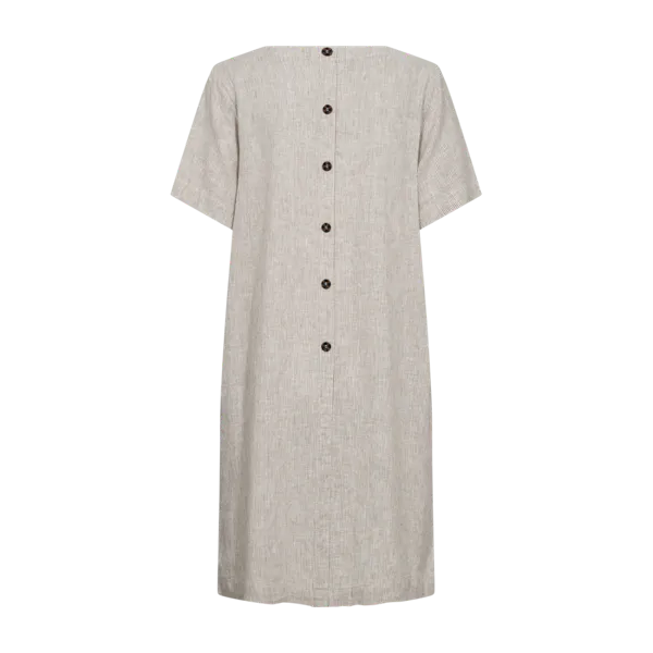 Hovedbilde LAVA LIN/VISCOSE KJOLE STRIPET - SAND/OFFWHITE