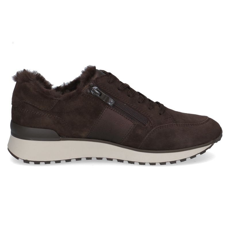 SNEAKERS I SKINN M/TEDDY - BRUN
