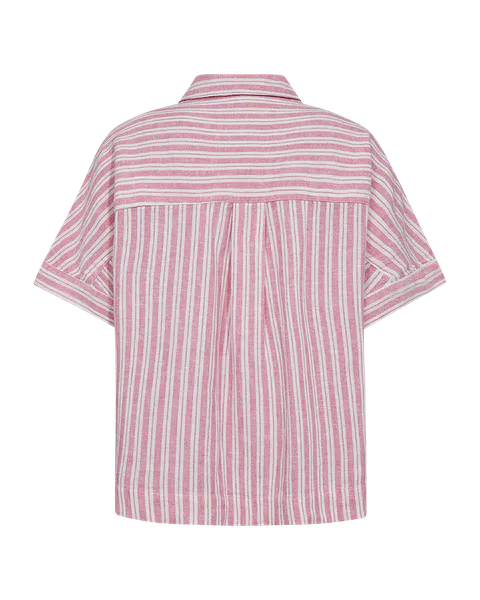 Hovedbilde LAVA SKJORTE M/STRIPER & 2/4 ERM - ROSA/HVIT