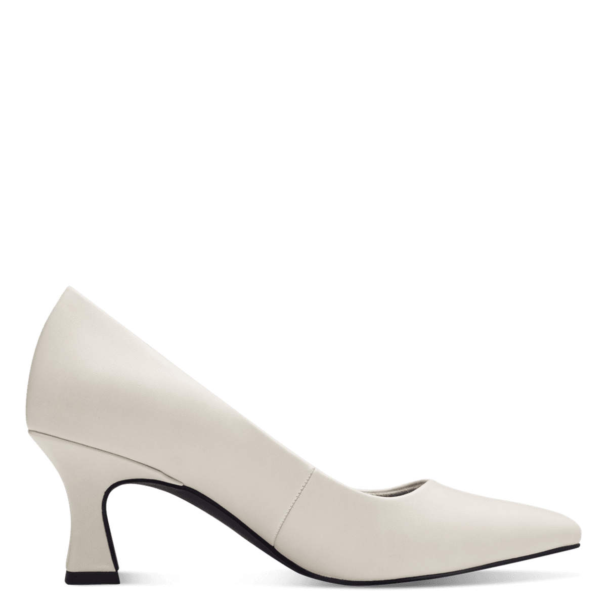 PUMPS M/SNERTEN HÆL - CREAM