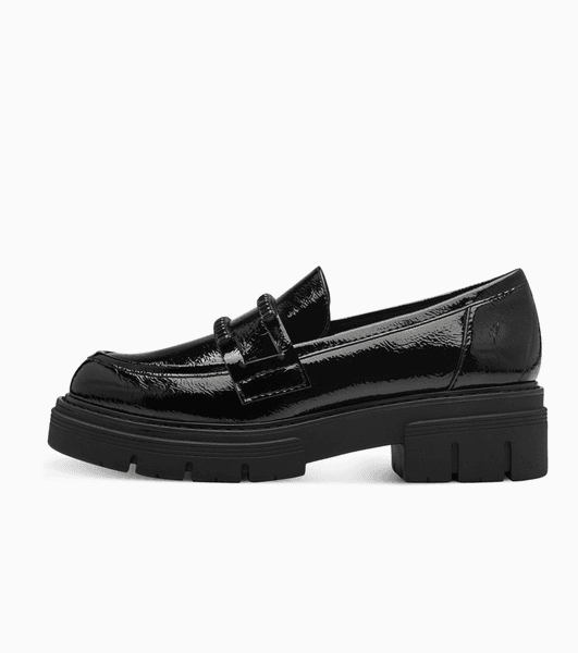 Bilde av LOAFER M/ SORT SPENNE - SORT PATENT