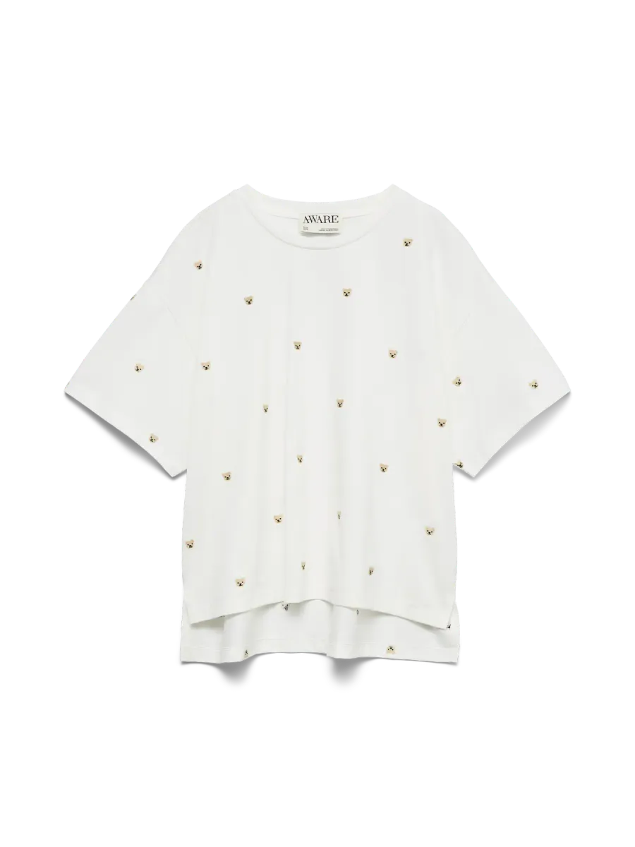 ZORA T-SHIRT TEDDY - HVIT