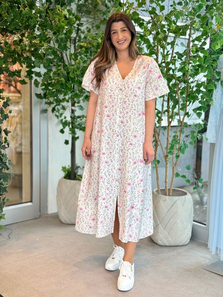Hovedbilde JULIETTE KJOLE FLOWER - OFFWHITE 